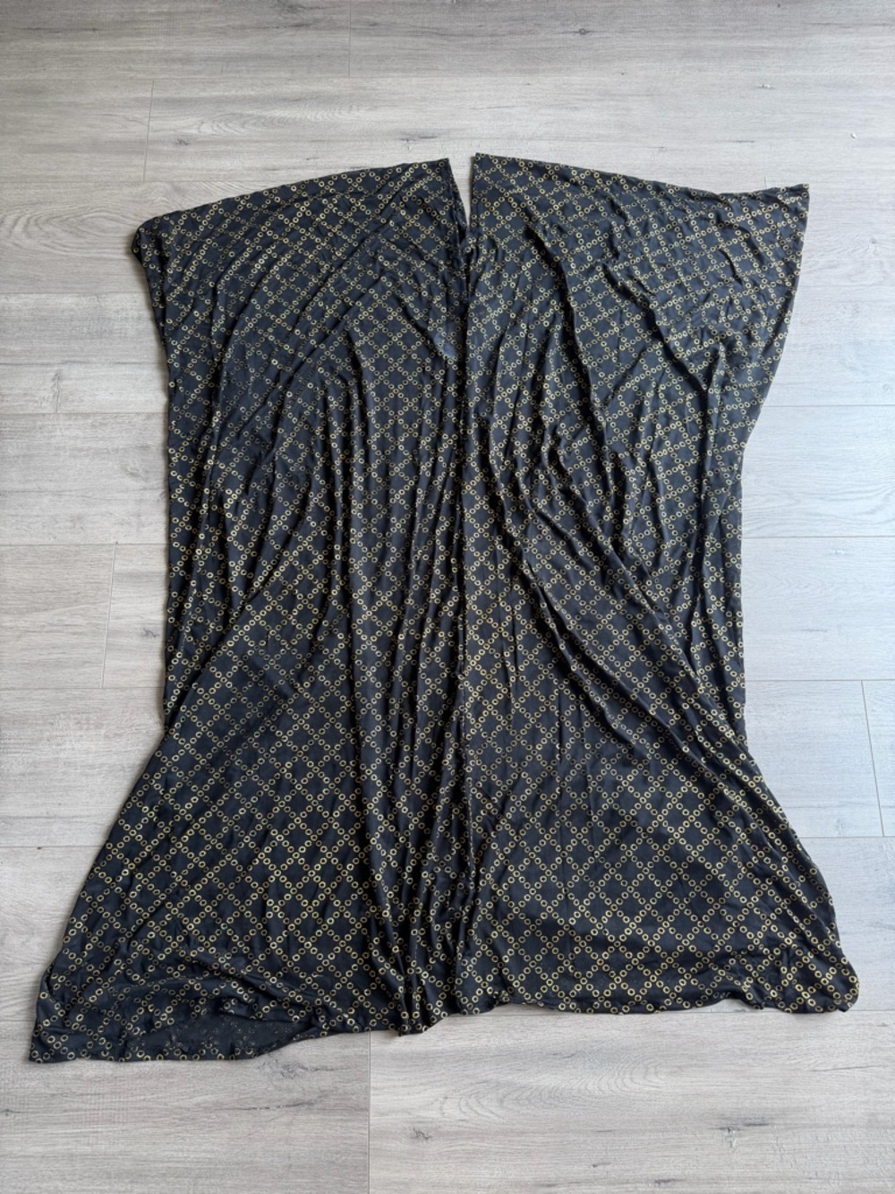 NWT Jennafer Grace Limited Edition Handmade black and gold glitter kaftan dress